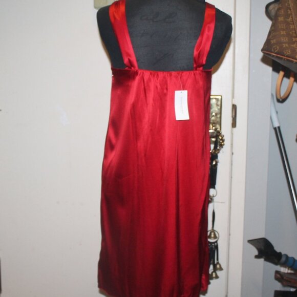 New $148 Banana Republic Cranberry Stretch Silk Grecian Goddess Dress 2 XS - Picture 3 of 8